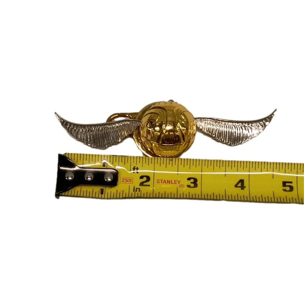 Harry Potter Golden Snitch Keychain Silvertone & Goldtone Keyring Purse Bag Clip